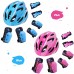 7 in 1 Kids Bike Helmet Pads Adjustable Protective Skateboard Helmet Children Sports Protective Gear Set