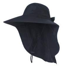 Women Wide Brim Sun Hat with Neck Flap for Travel Camping Hiking Boating Fishing