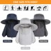 Wide Brim Sun Hat with Detachable Neck Flap and Face Cover Men Women Fishing Cap Outdoor Travel Hat