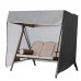 3-Seater Swing Seat Cover Waterproof Windproof Anti-UV Garden Hanging Seat Cover Folding Hammock Cover Anti-dust Garden Furniture Cover with Zipper