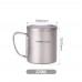 220ml/330ml/450ml/550ml Double Wall Titanium Water Cup Coffee Tea Mug for Home Office Outdoor Camping Hiking Backpacking Picnic