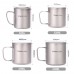 220ml/330ml/450ml/550ml Double Wall Titanium Water Cup Coffee Tea Mug for Home Office Outdoor Camping Hiking Backpacking Picnic