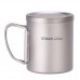 220ml/330ml/450ml/550ml Double Wall Titanium Water Cup Coffee Tea Mug for Home Office Outdoor Camping Hiking Backpacking Picnic