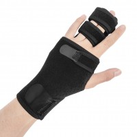 Finger Guards with Removable Splint Finger Support Brace Two or Three Fingers Stabilizer Adjustable Full Finger or Hand Brace for Home Work Sleep Pain Relief Left Hand