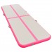 Inflatable Gymnastics Mat with Pump 500x100x10 cm PVC Pink