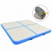 Inflatable Gymnastics Mat with Pump 200x200x15 cm PVC Blue