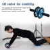 5-in-1 AB Wheel Roller Kit Spring Exerciser Abdominal Press Wheel Pro with Push-UP Bar Jump Rope and Knee Pad Portable Equipment for Home Exercise Muscle Strength Fitness