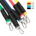 11pcs Fitness Resistance Bands Set Workout Exercise Tube Bands with Door Anchor Ankle Straps Cushioned Handles Carry Bags for Home Gym Travel