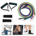 11pcs Fitness Resistance Bands Set Workout Exercise Tube Bands with Door Anchor Ankle Straps Cushioned Handles Carry Bags for Home Gym Travel